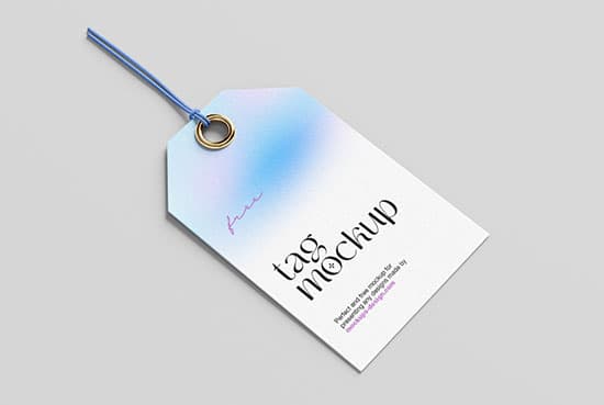 Clean label tag mockup