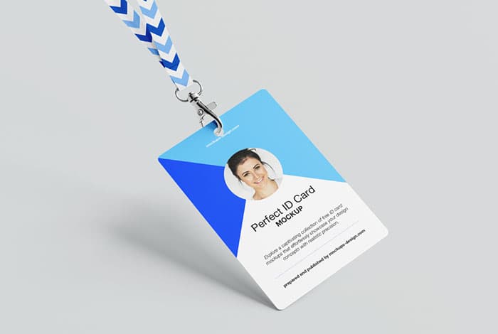 Simple plastic ID card mockup