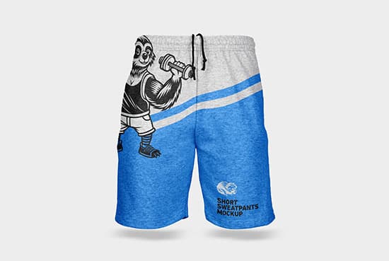 Short sweatpants mockup