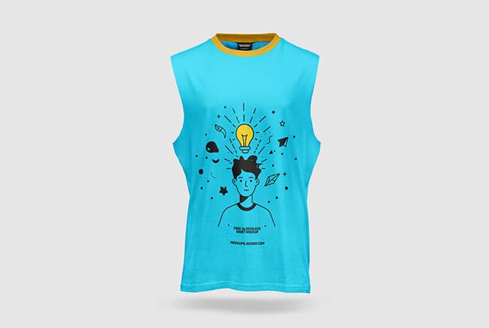 Male sleeveless shirt mockup