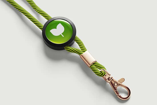 String lanyard mockup