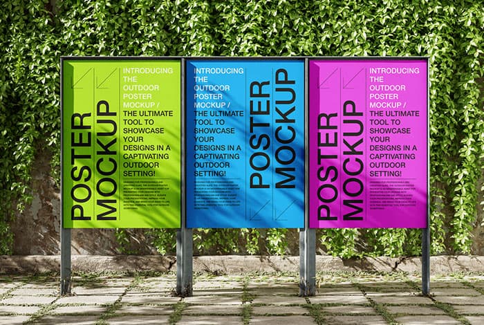 Outdoor posters mockup