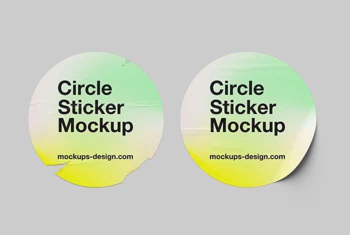 Sticker mockups collection – circle