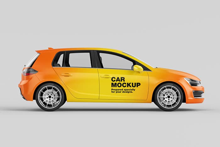 Hatchback car mockup