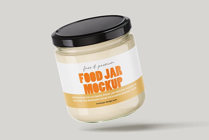 Food jar mockup