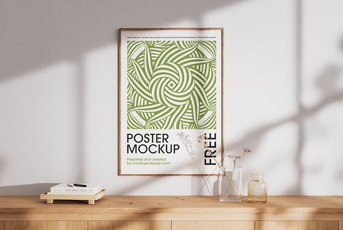 Elegant free poster mockup