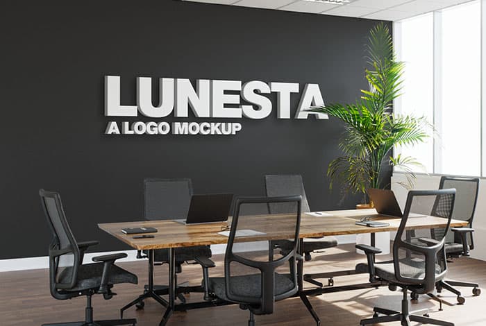 Conference room logo mockup