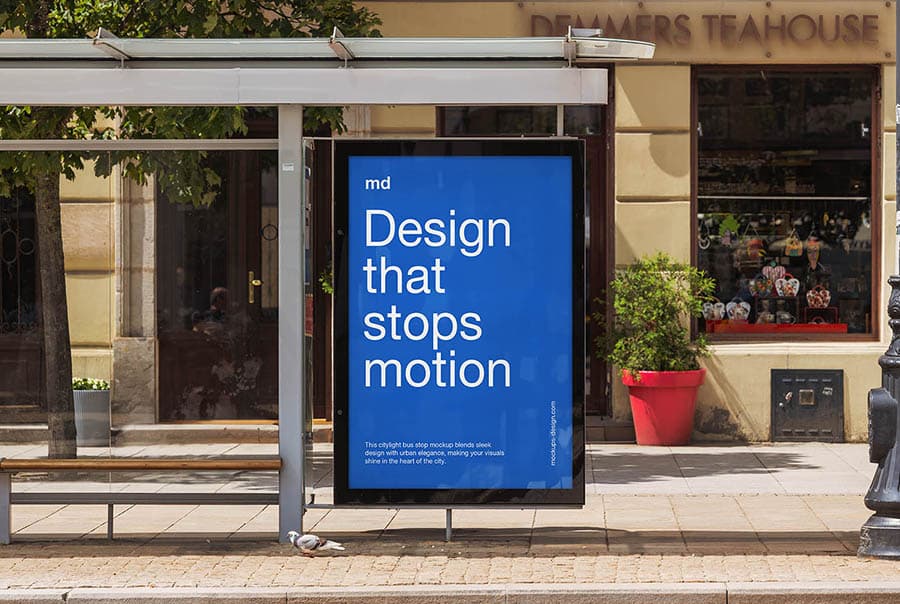 Urban citylight poster mockup