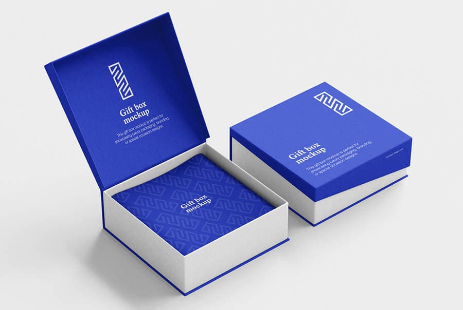 Elegant jewelry box mockup