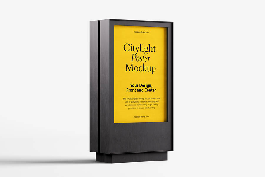 Clean citylight poster mockup