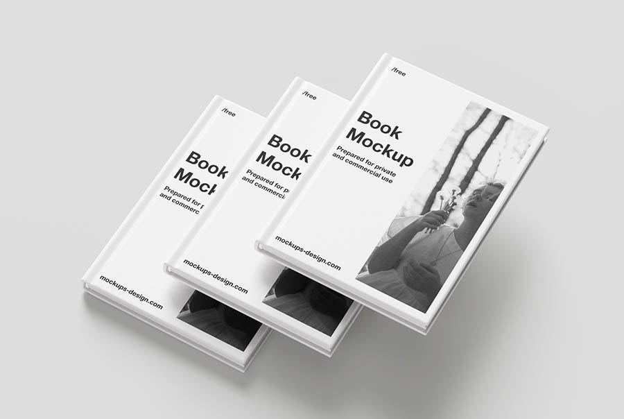 Elegant hardcover book mockup