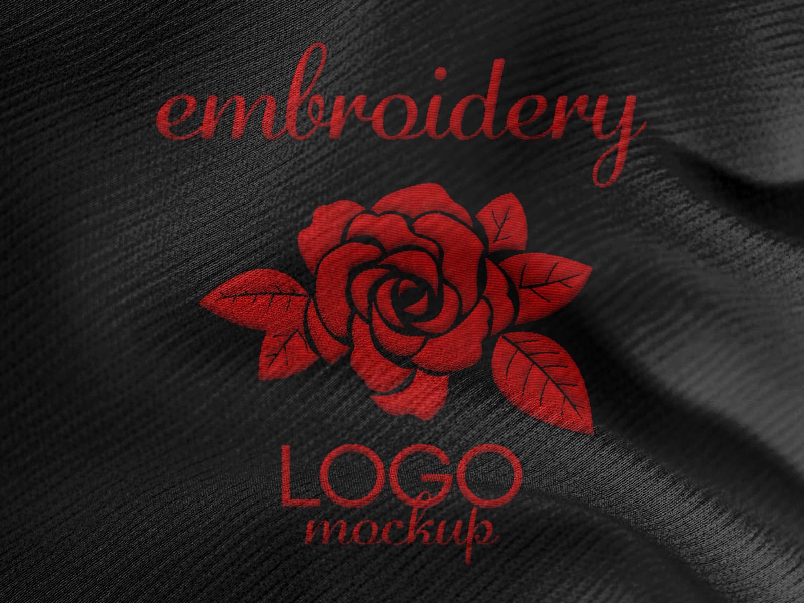 Free Embroidered Logo PSD Mock Up