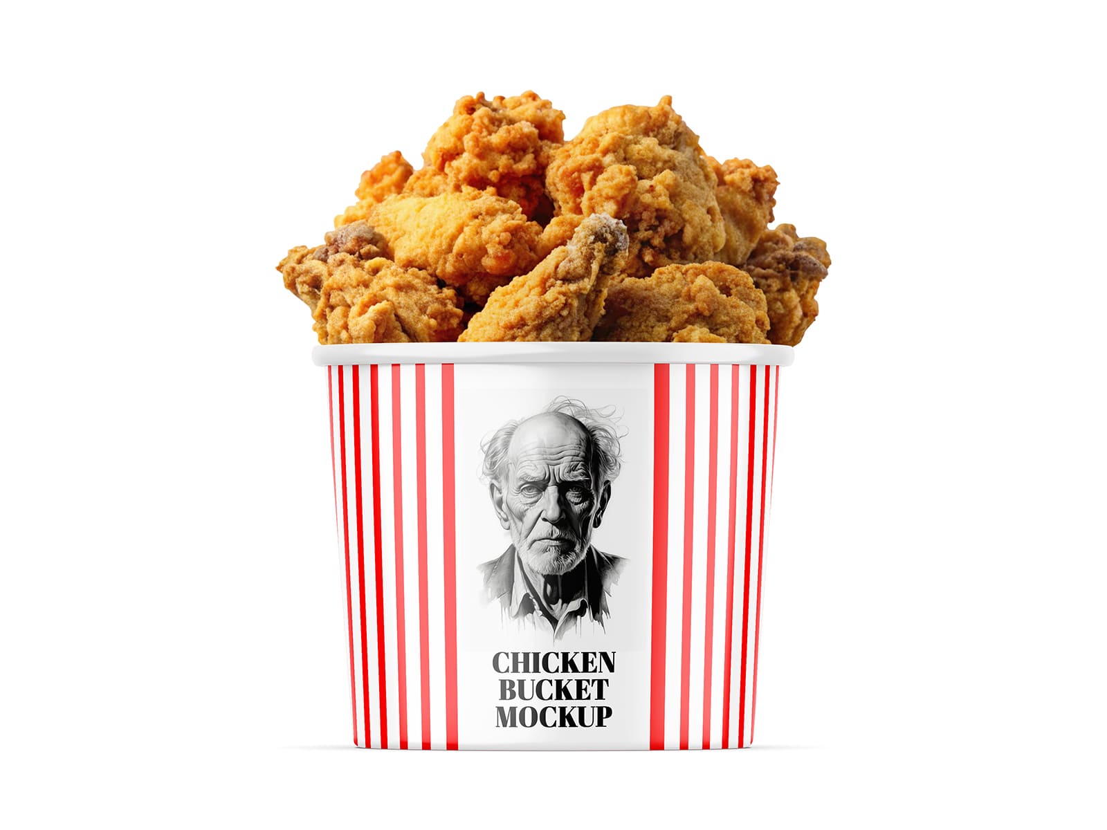 Free fried chicken bucket mockup