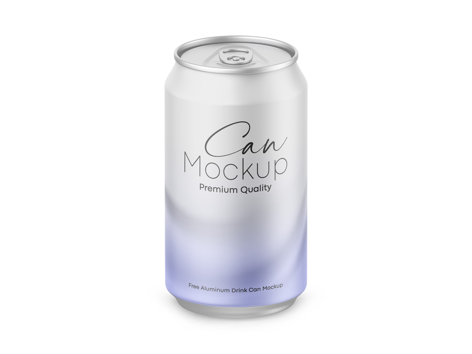 Free matte soda can mockup