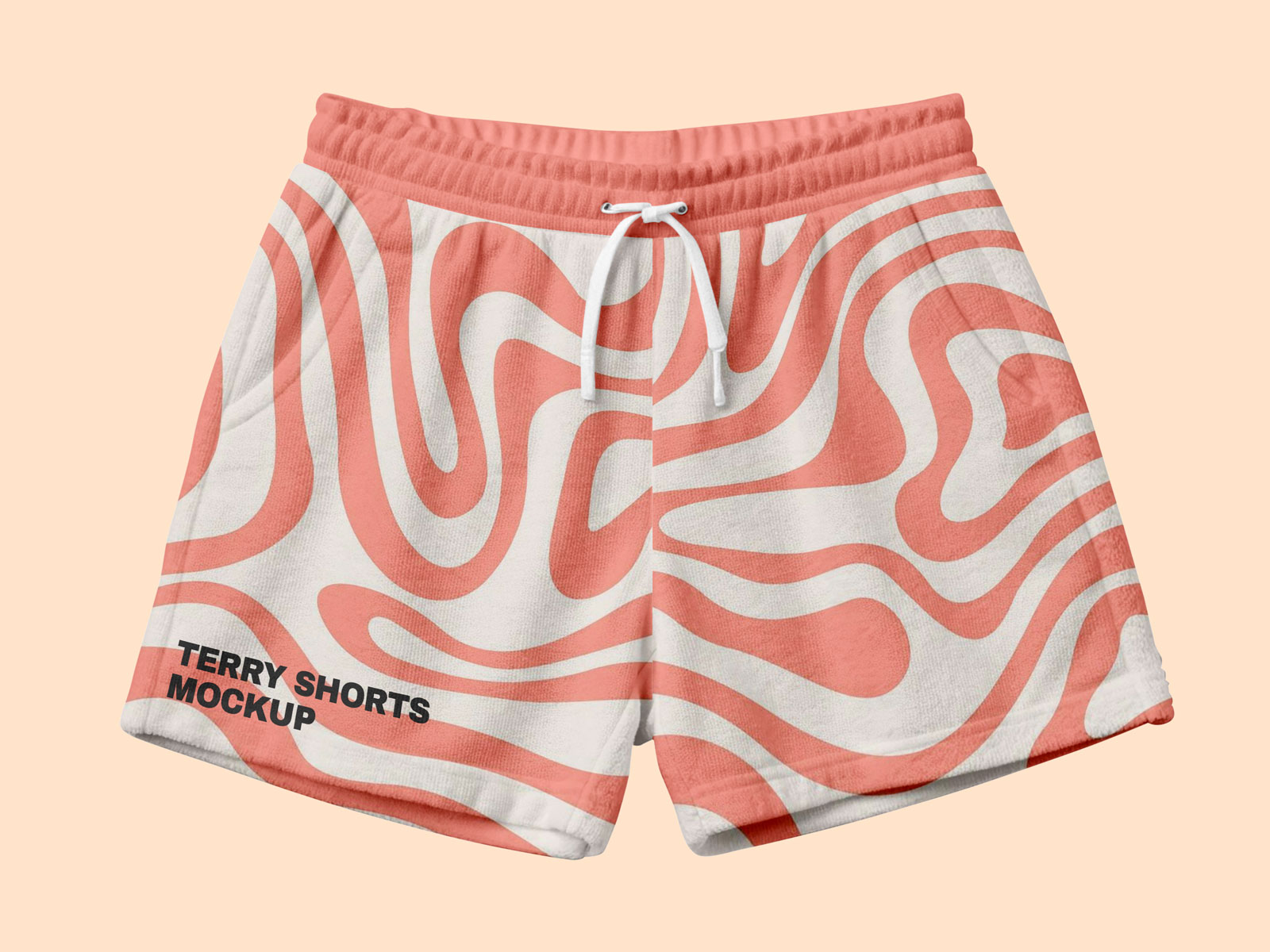 French terry shorts mockup