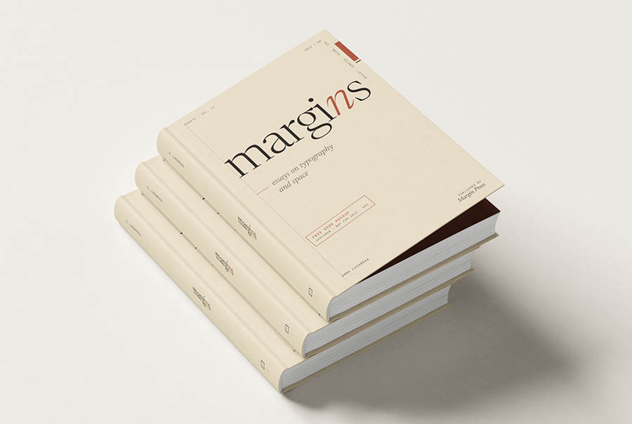 Hardcover open book mockup