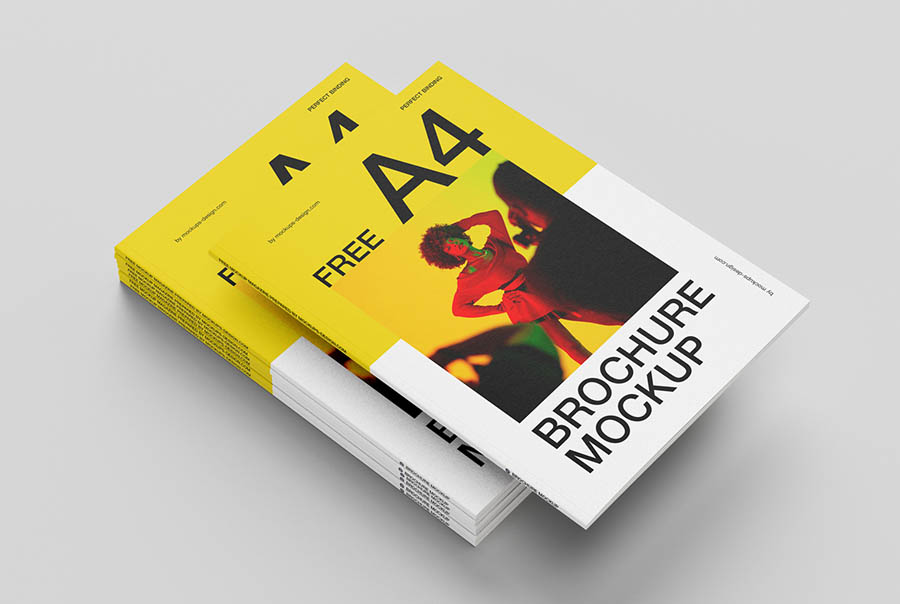 A4 brochure cover mockup