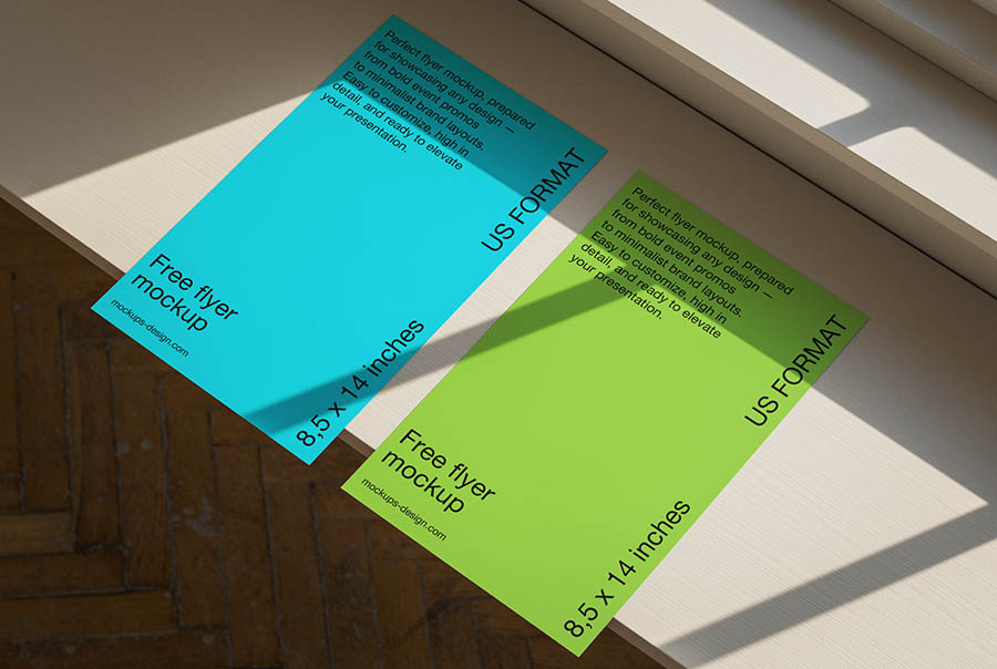 Sunlit flyer mockup