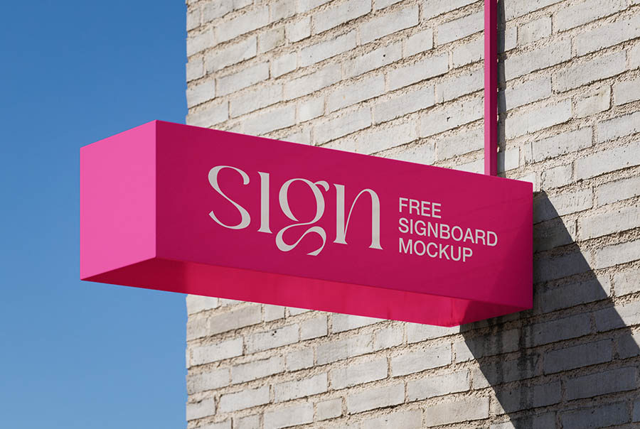 Vibrant signboard mockup