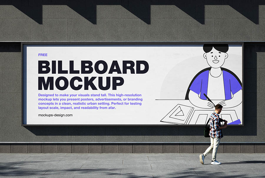 Wide billboard mockup