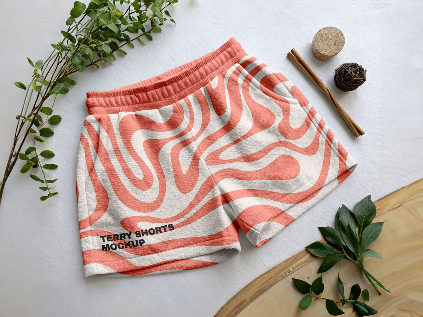 Women Terry Shorts Mockup